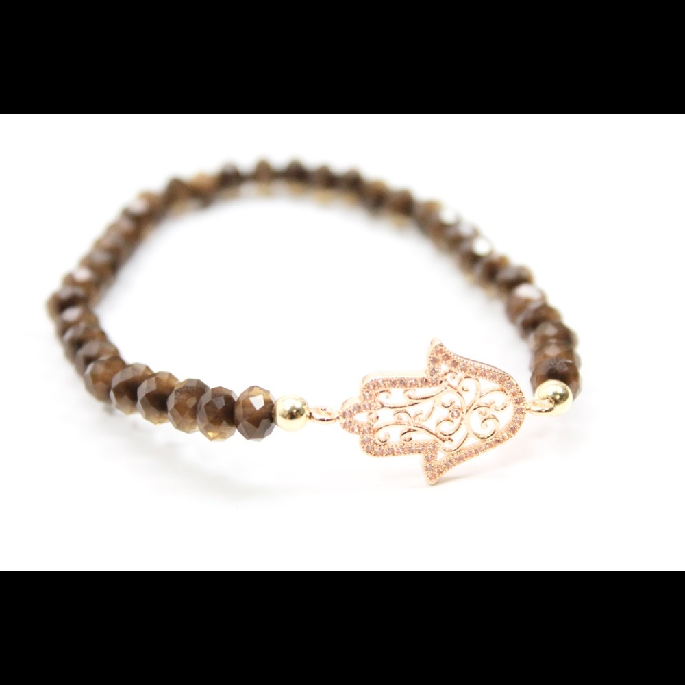 Hamsa Crystal Bracelet